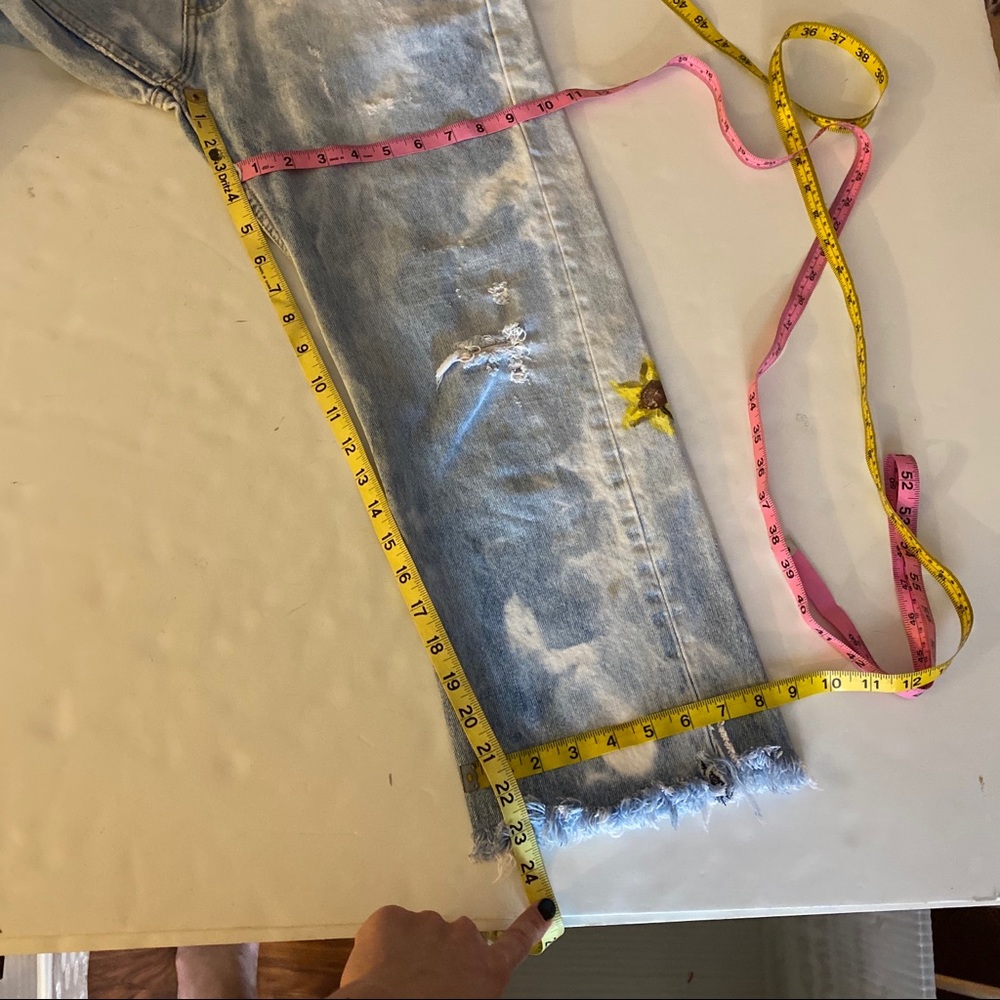 Levi’s Jeans Custom Painted & Distressed Denim - Picture 11 of 16